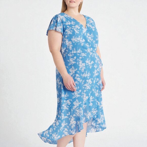 Stitch Fix The General Good Irina Faux Wrap Hi Lo Dress Size 2X - Picture 1 of 13
